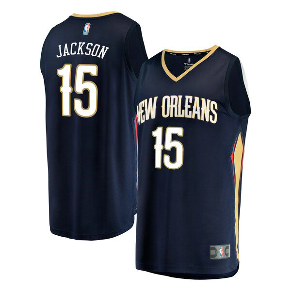 Maillot nba New Orleans Pelicans Icon Edition Homme Frank Jackson 15 Bleu marin